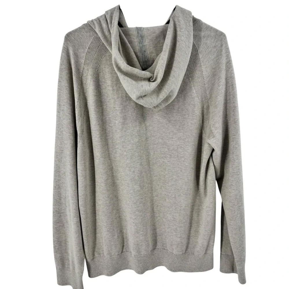 Banana Republic Mens Light Beige‎ 100% Cotton Raglan Knit Pullover Hoodie Large